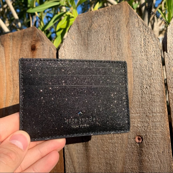 Kate spade Joeley Credit Card Holder Glitter Black - Picture 4 of 6